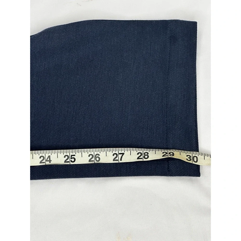 Ted Baker London Mens Navy Blue Straight Twill Drawstring Trousers Sz Med NWT